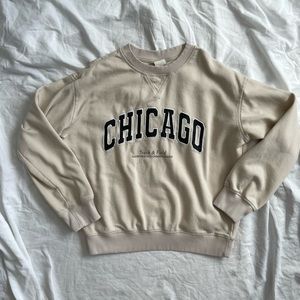 H&M Beige Chicago Sweatshirt